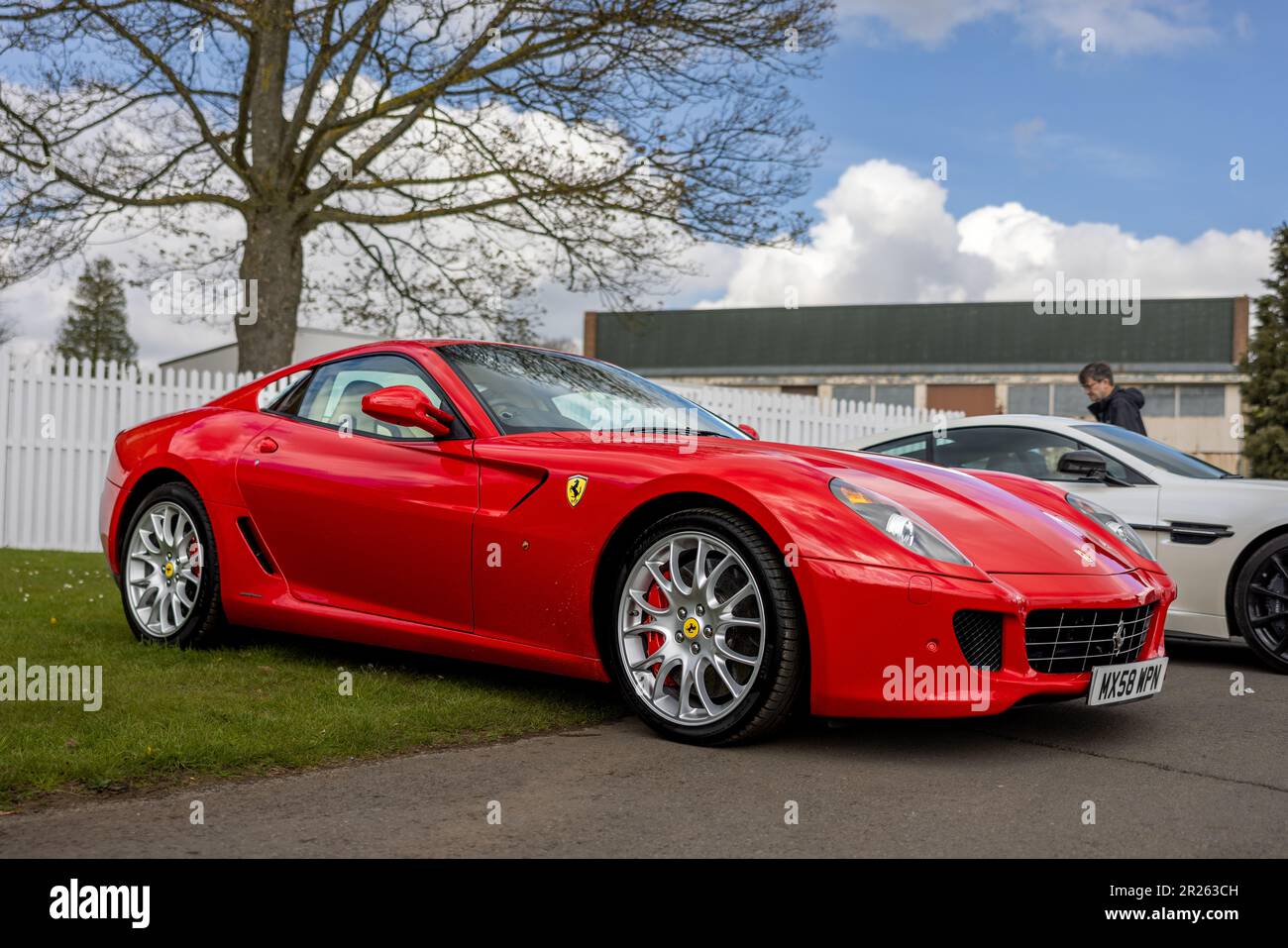 2008 Ferrari 599 GTB Fiorano F1, on display at the April Scramble held at the Bicester Heritage centre on the 23 April 2023. Stock Photo