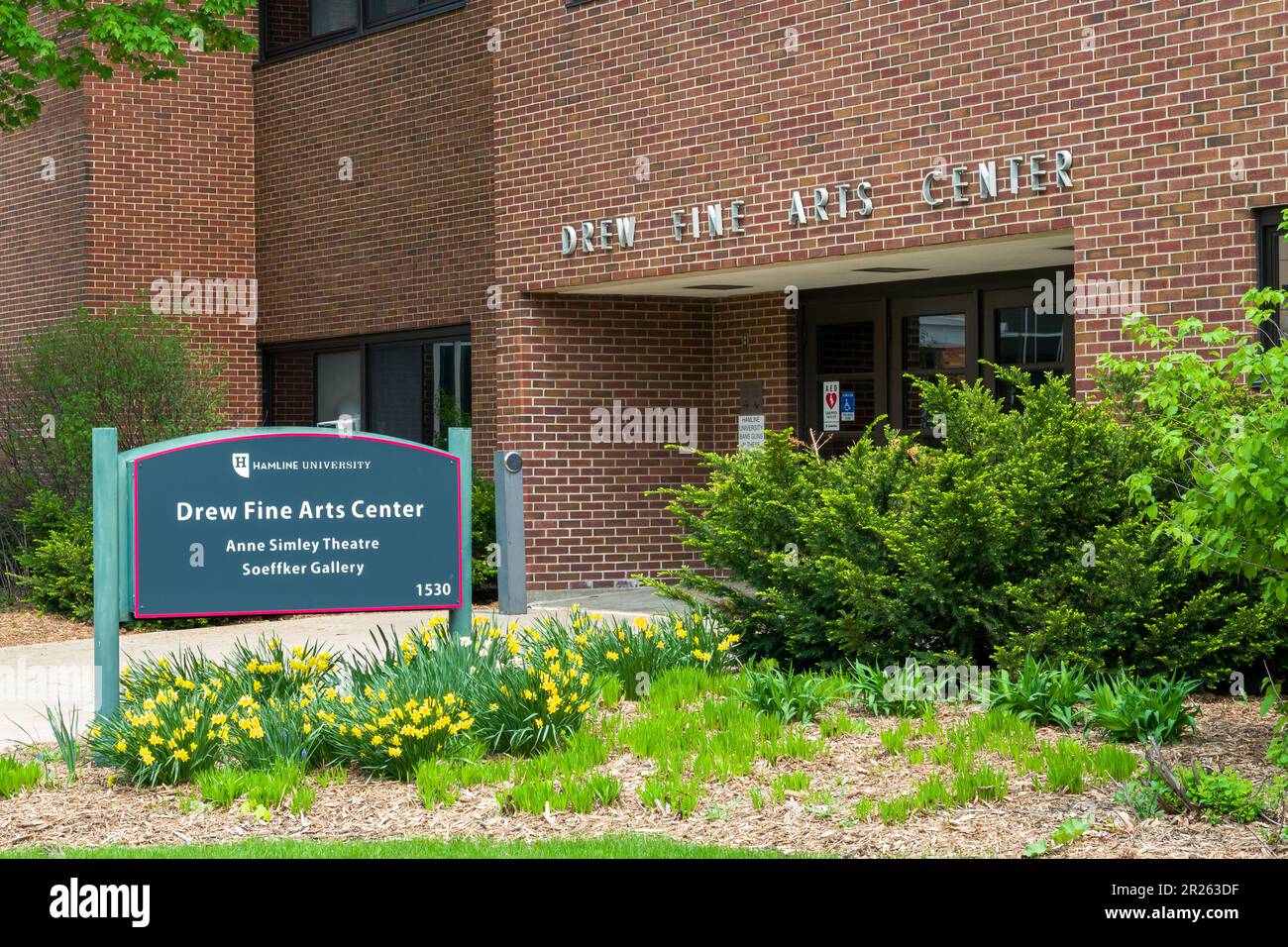 ST. PAUL, MN, USA - MAY 16, 2023: Drew Fine Arts Center at Hamline University. Stock Photo