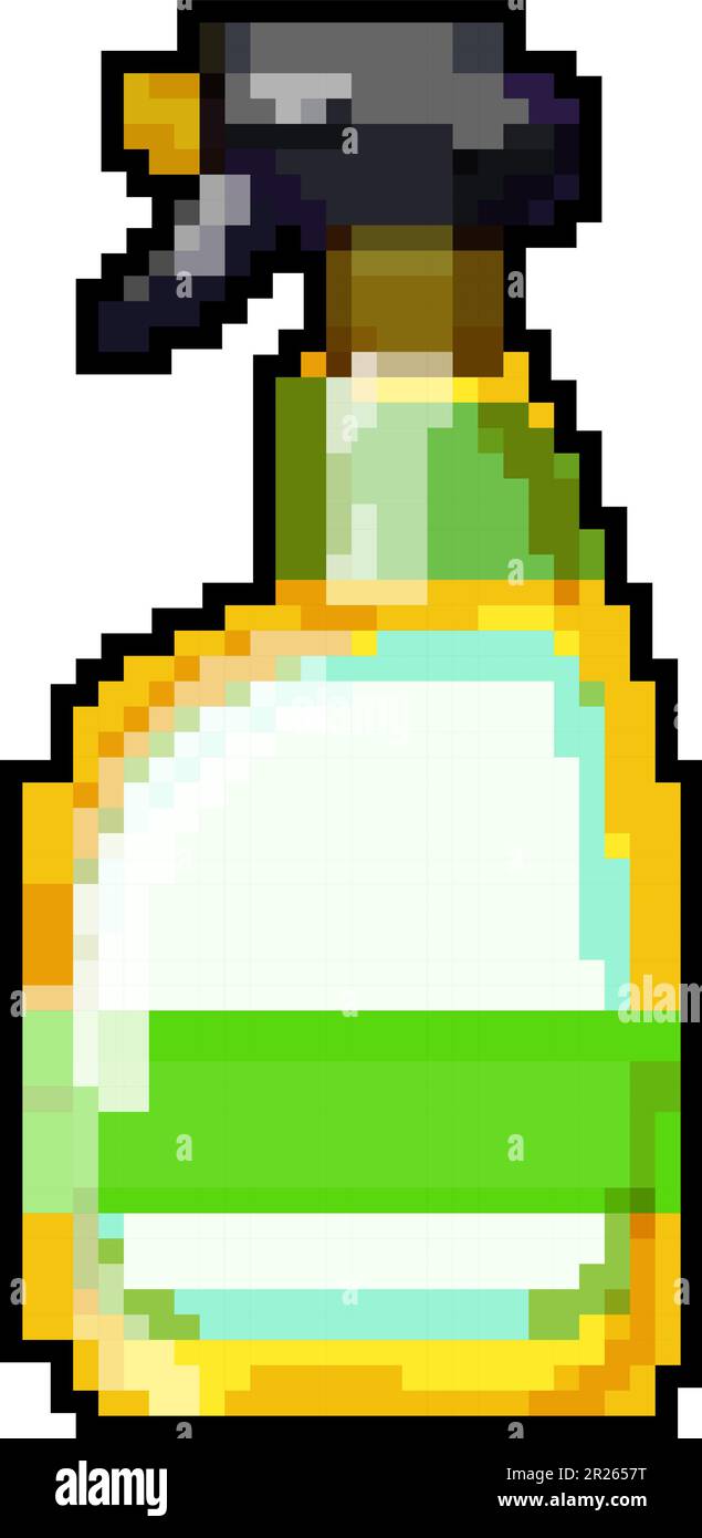 detergent bathroom cleaner game pixel art vector illustration Stock ...