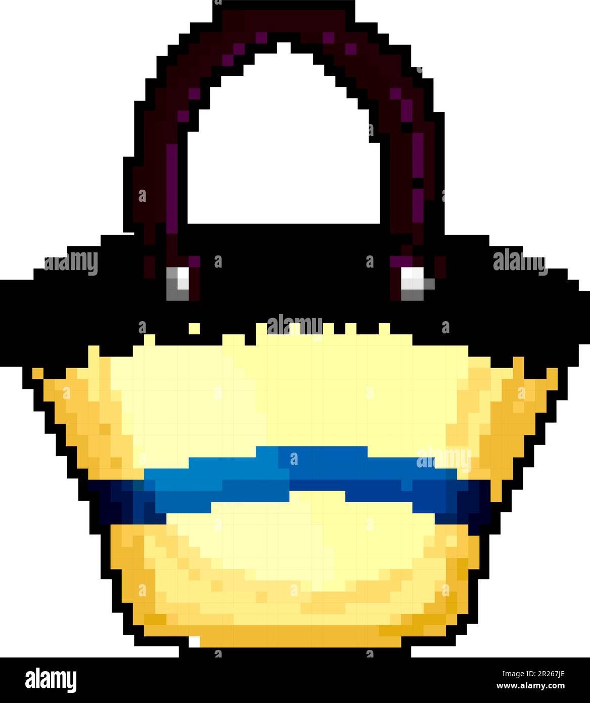 canvas beach bag game pixel art vector illustration Stock Vector Image