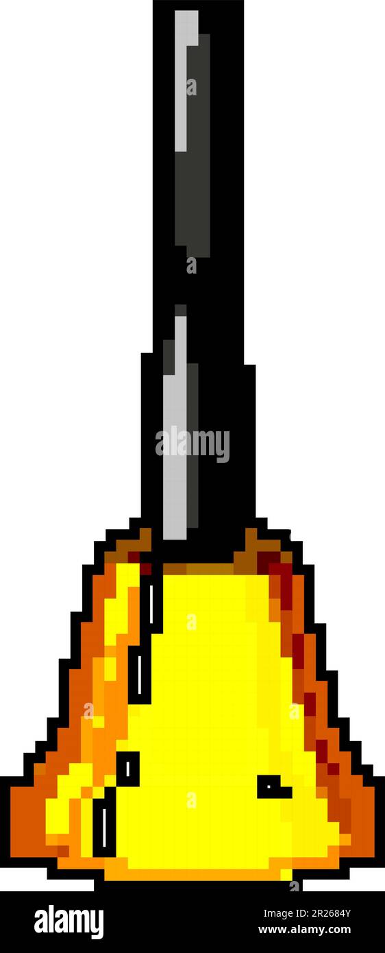 reminder bell game pixel art vector illustration Stock Vector