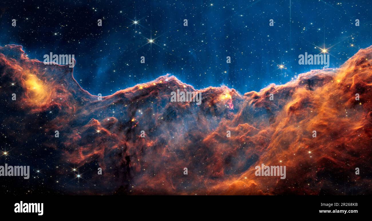 Carina Nebula. Digital Enhancement. Elements by NASA. Usage guidance: Usage rules: http://stsci.edu/copyright/ Stock Photo