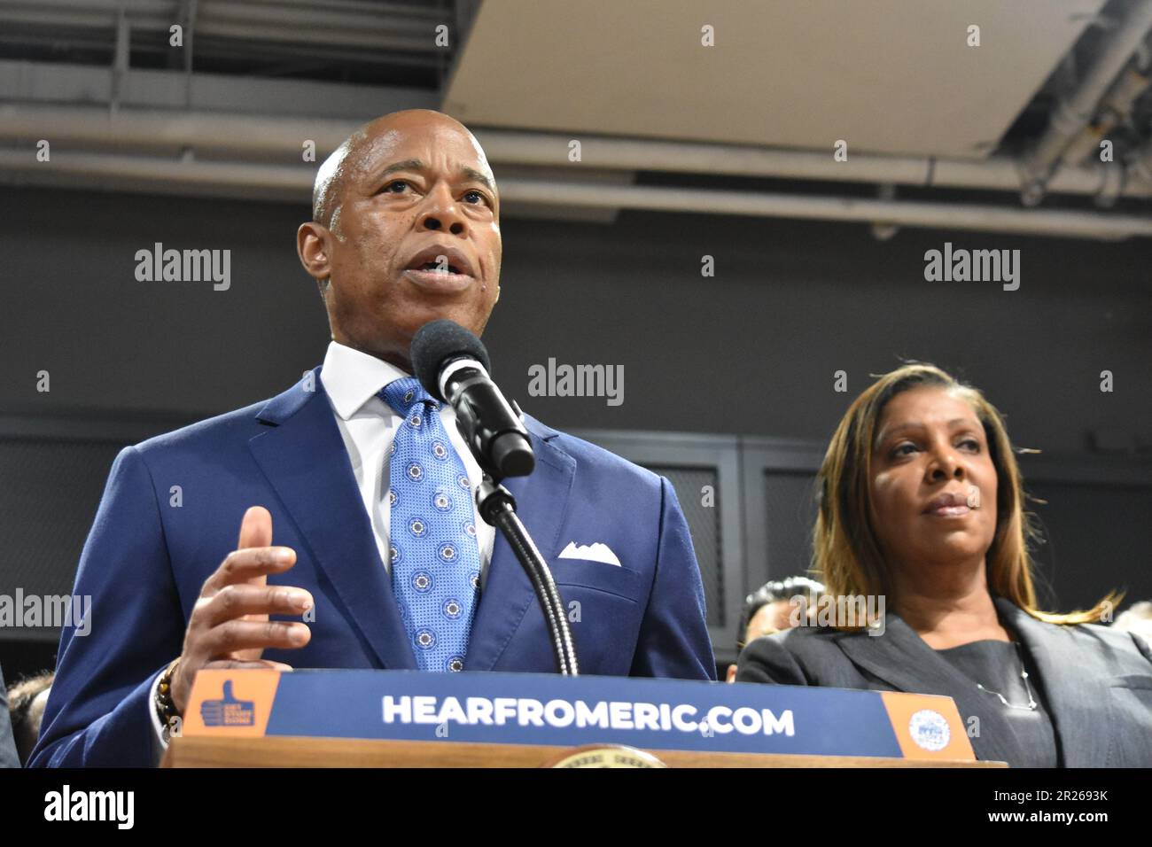 New York, United States. 17th May, 2023. New York City Mayor Eric Adams ...