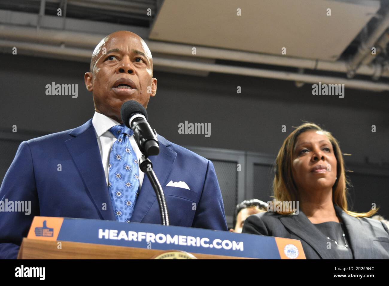 New York, United States. 17th May, 2023. New York City Mayor Eric Adams ...
