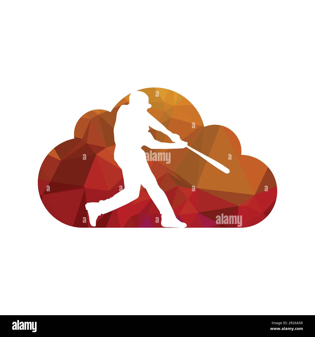 Baseball hitting a ball concept swinging a bat very fast vector illustration Stock Vector Image