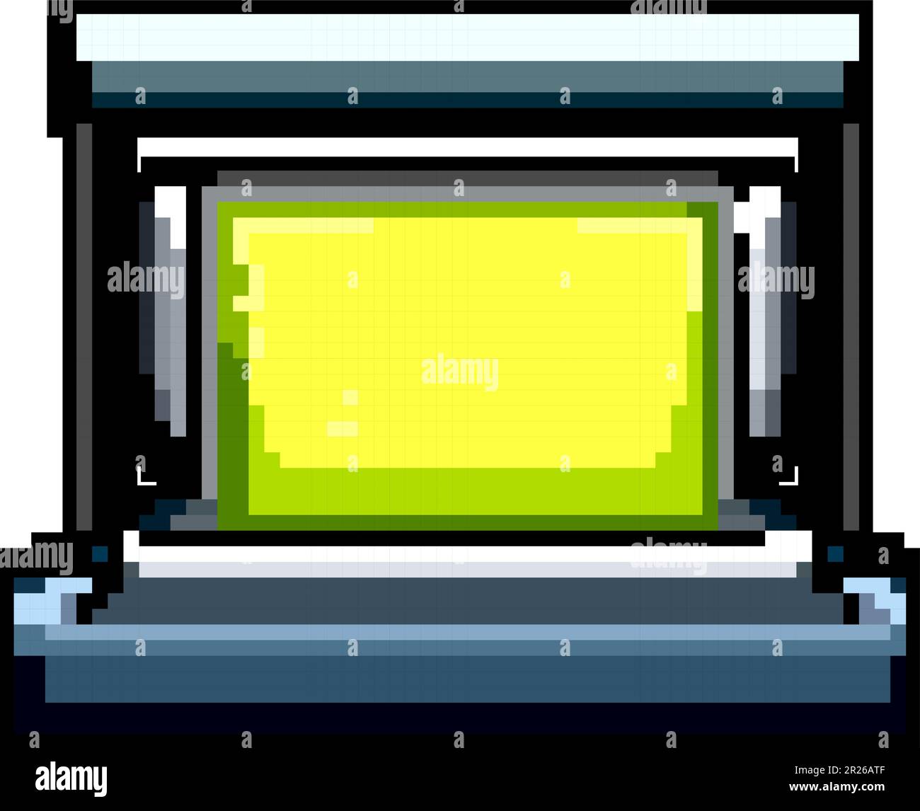 publishing binding machine game pixel art vector illustration Stock
