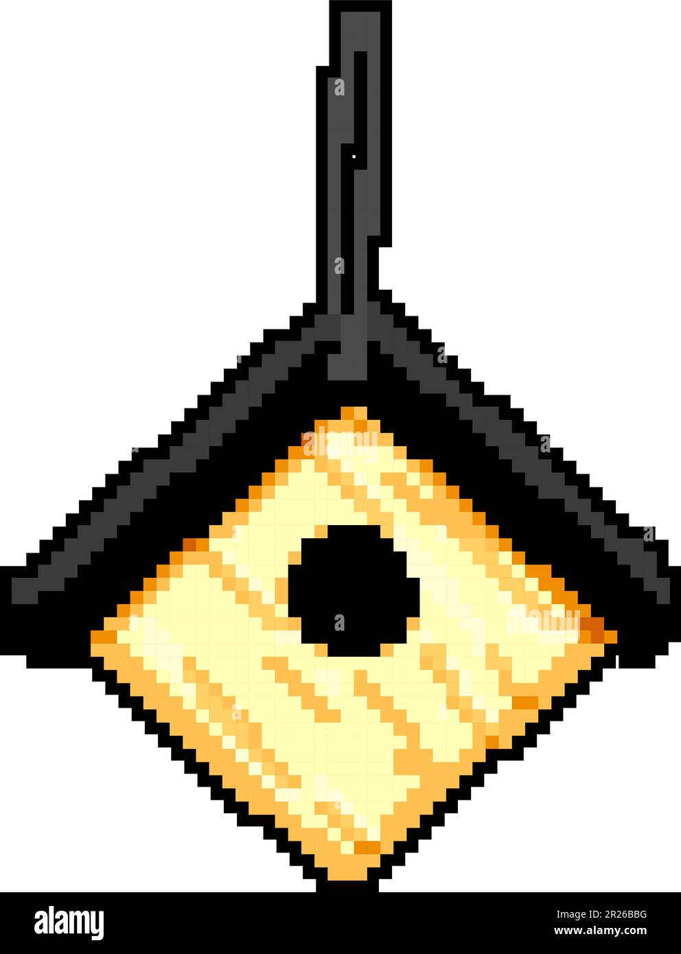 nest bird house game pixel art vector illustration Stock Vector