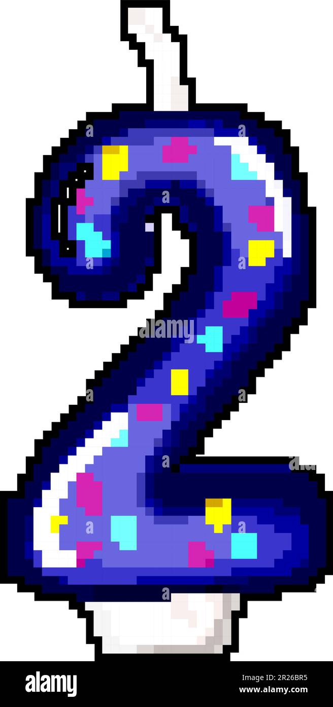 Birthday cake pixel art hi-res stock photography and images - Alamy