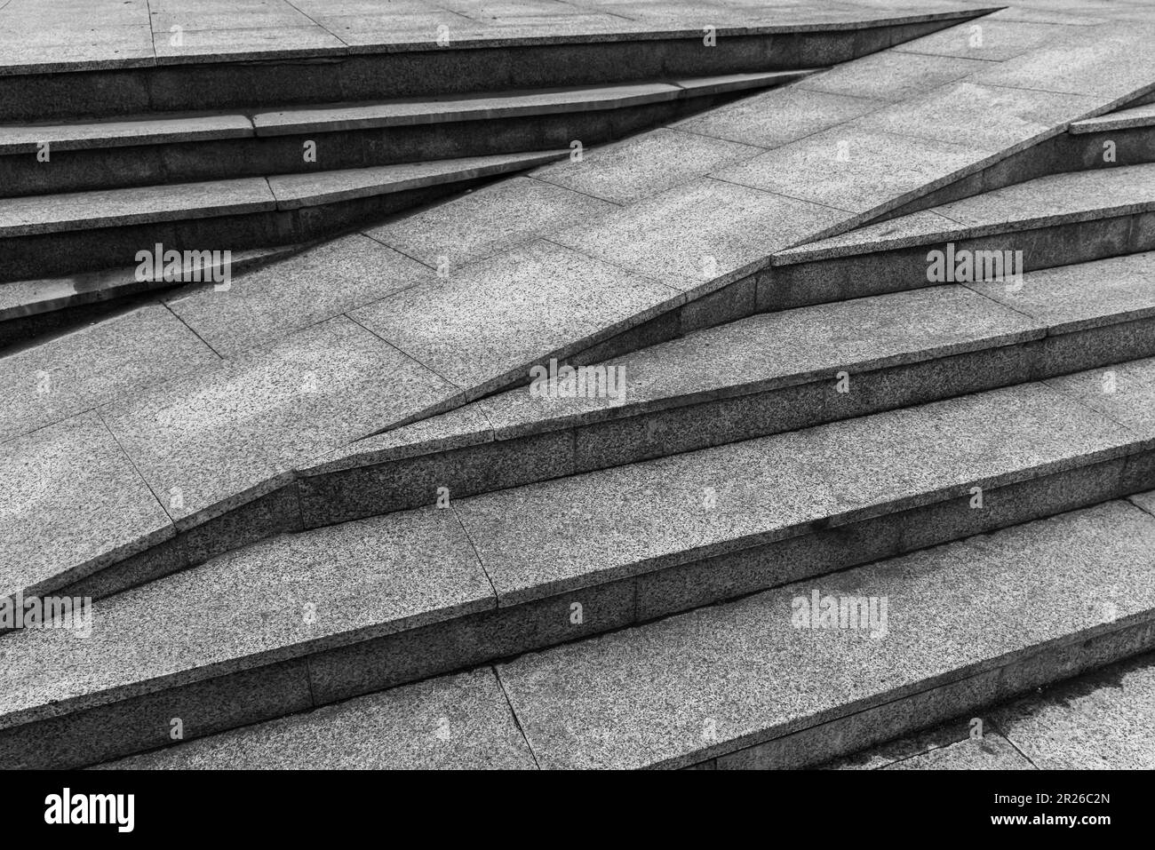 Ramp stairs concrete urban Black and White Stock Photos & Images - Alamy