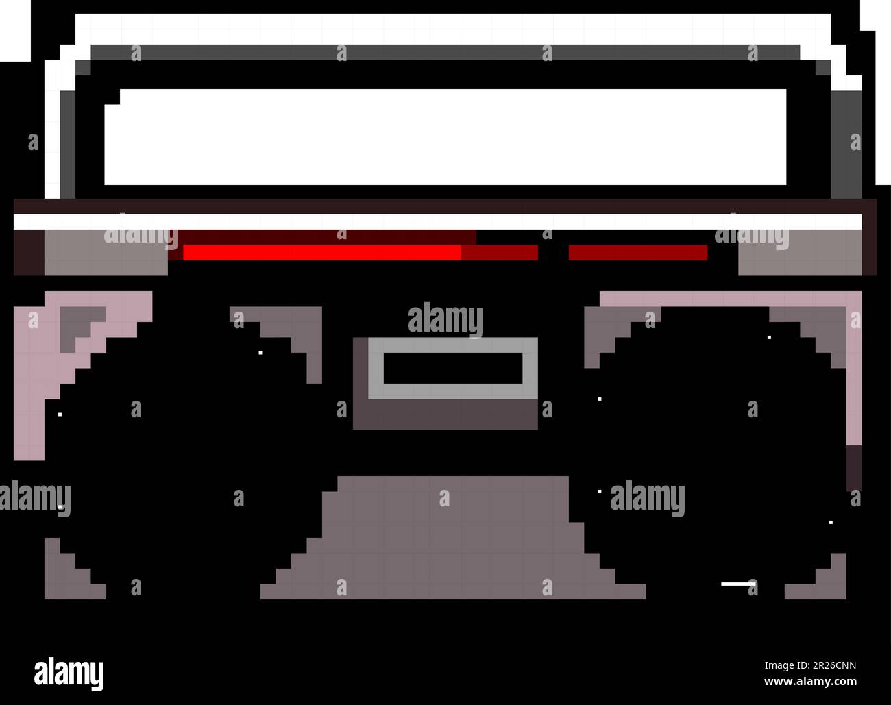 stereo boombox audio game pixel art vector illustration Stock Vector