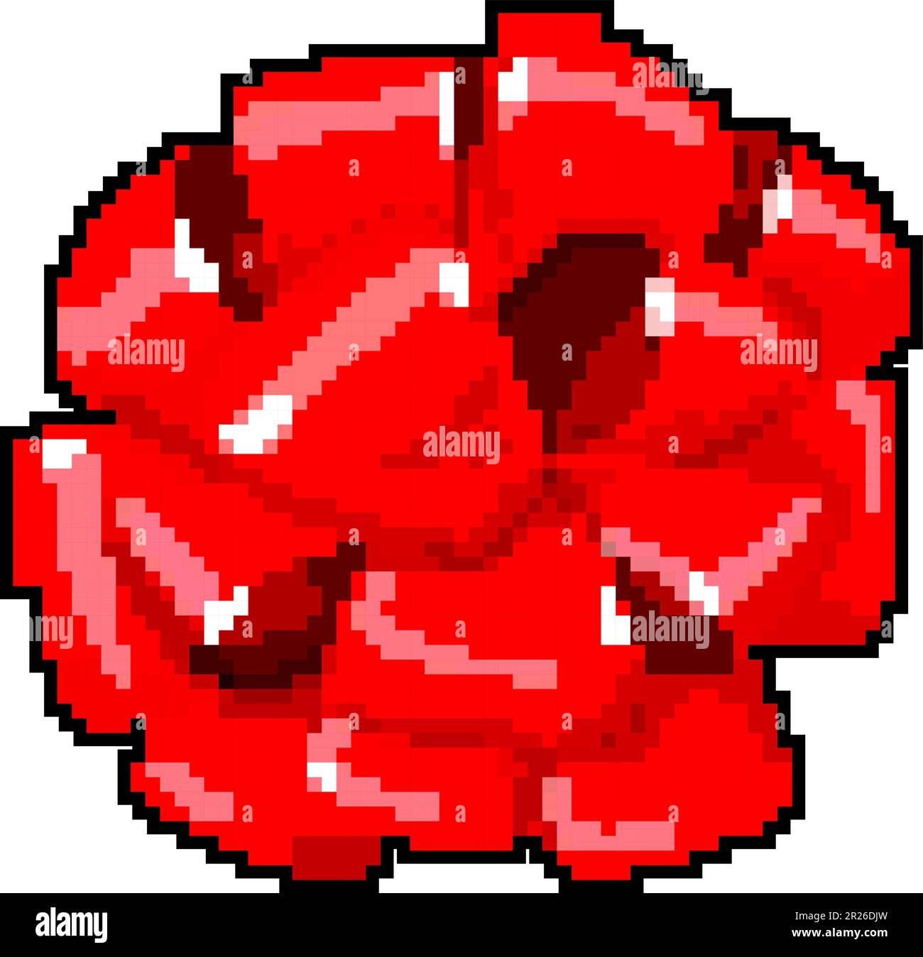 present bow ribbon game pixel art vector illustration Stock Vector ...