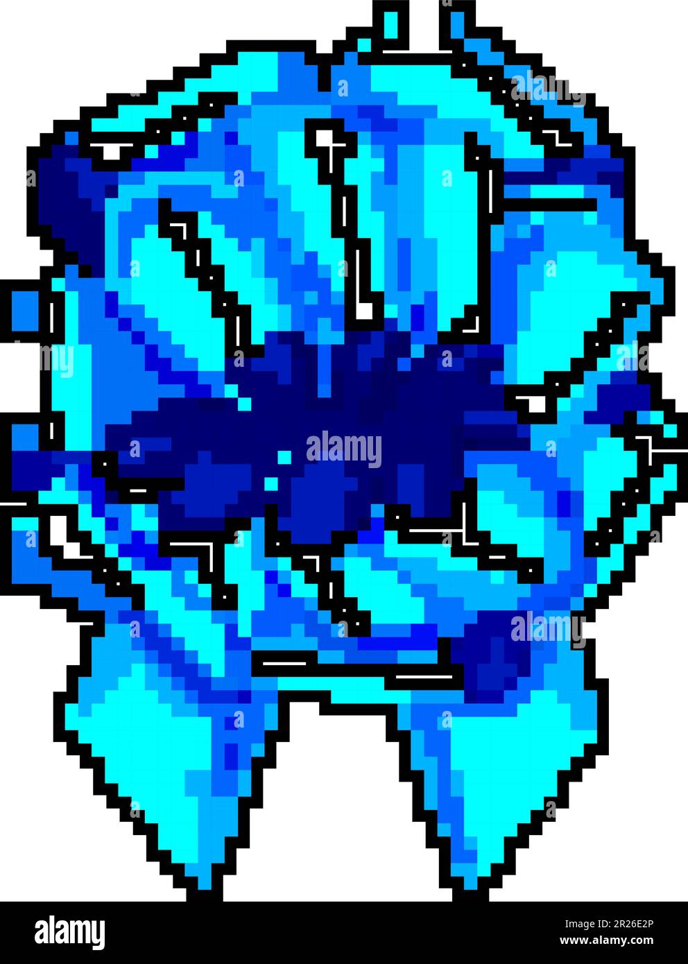 birthday bow ribbon game pixel art vector illustration Stock Vector ...