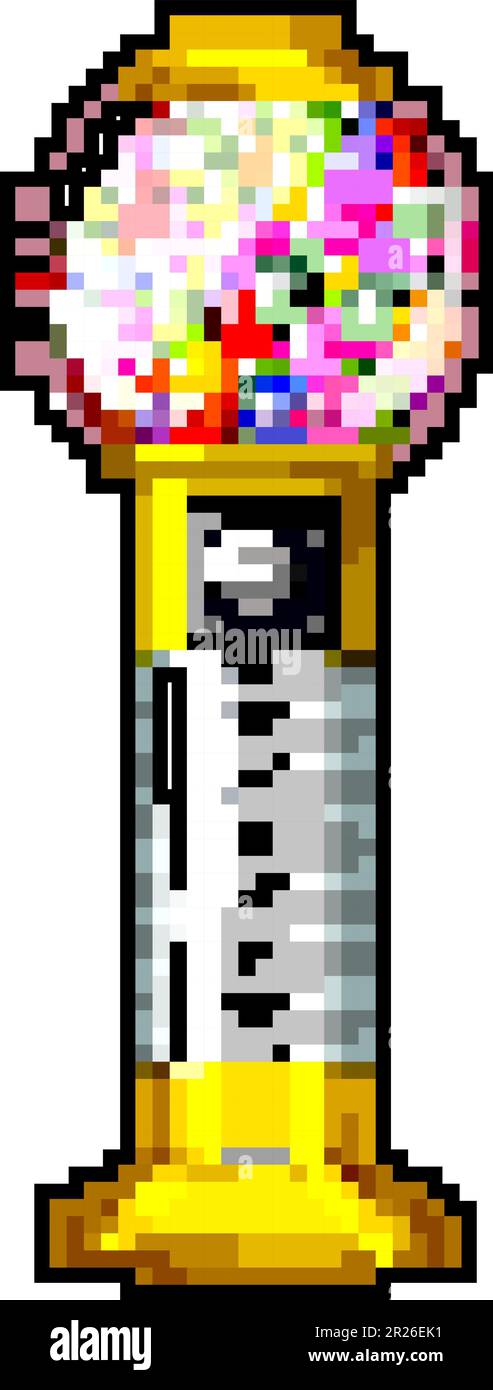 food bubblegum machine game pixel art vector illustration Stock Vector ...