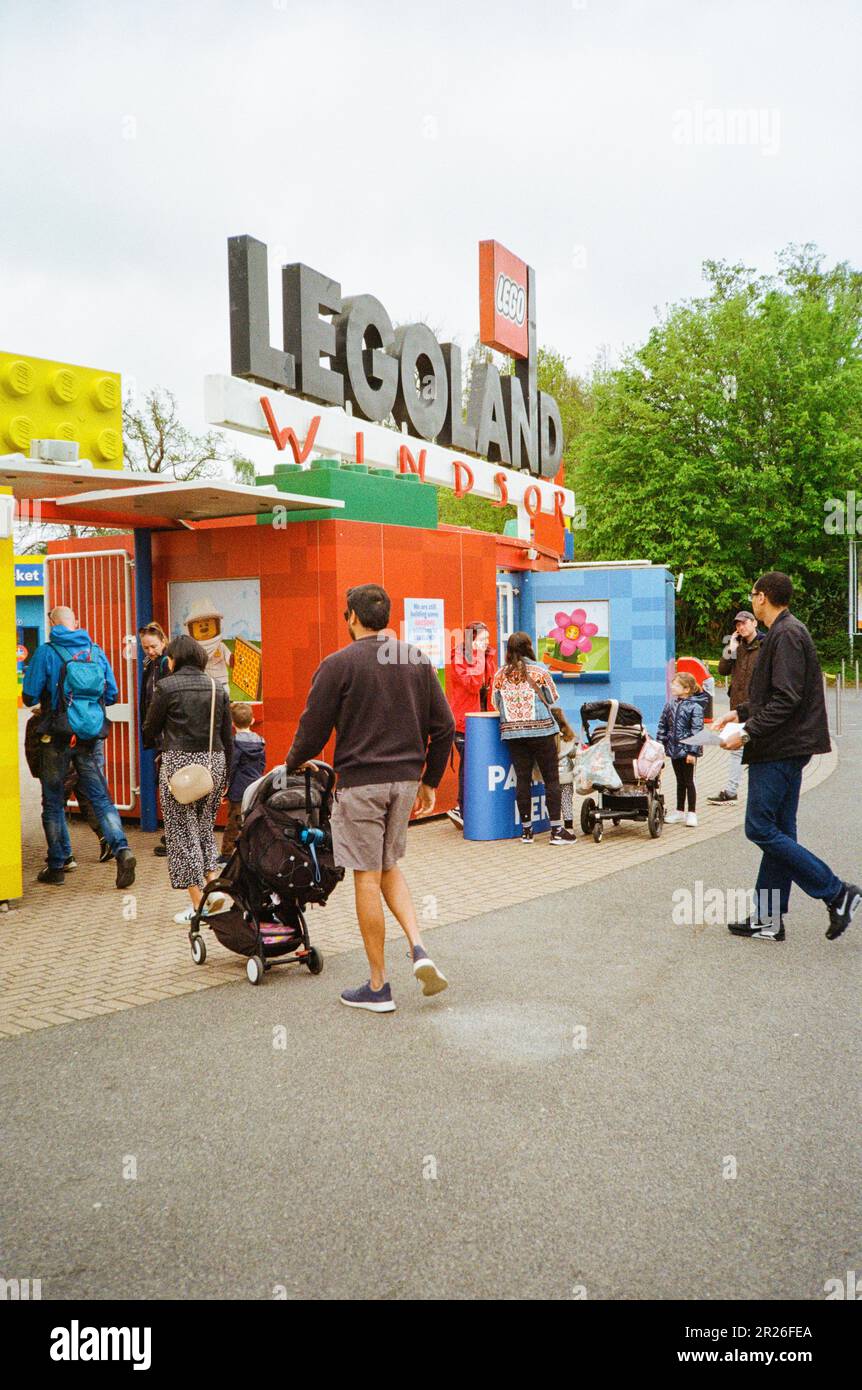 Entrance gate to Legoland  Windsor, London, England, United Kingdom. Stock Photo