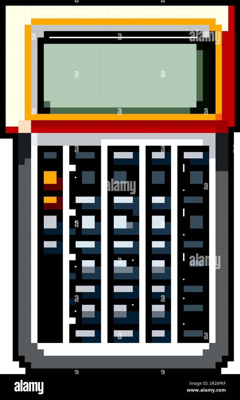 Math Calculator Device Game Pixel Art Vector Illustration Stock Vector math-calculator-device-game-pixel-art-vector-illustration-stock-vector