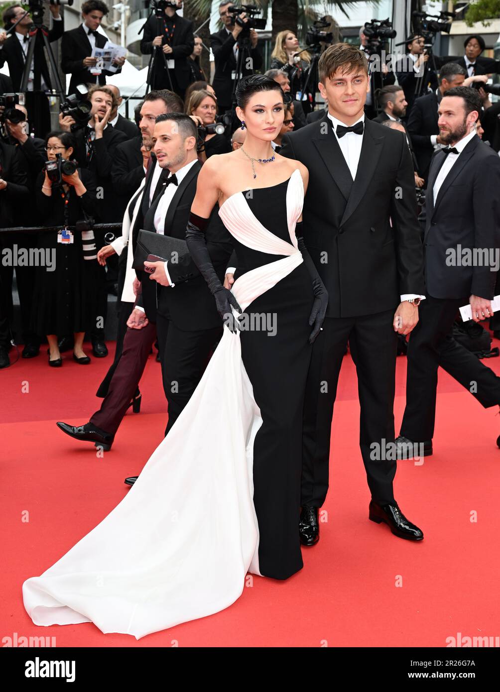 Cannes, France. 17th May, 2023. Grace Elizabeth and Nicolas Krause