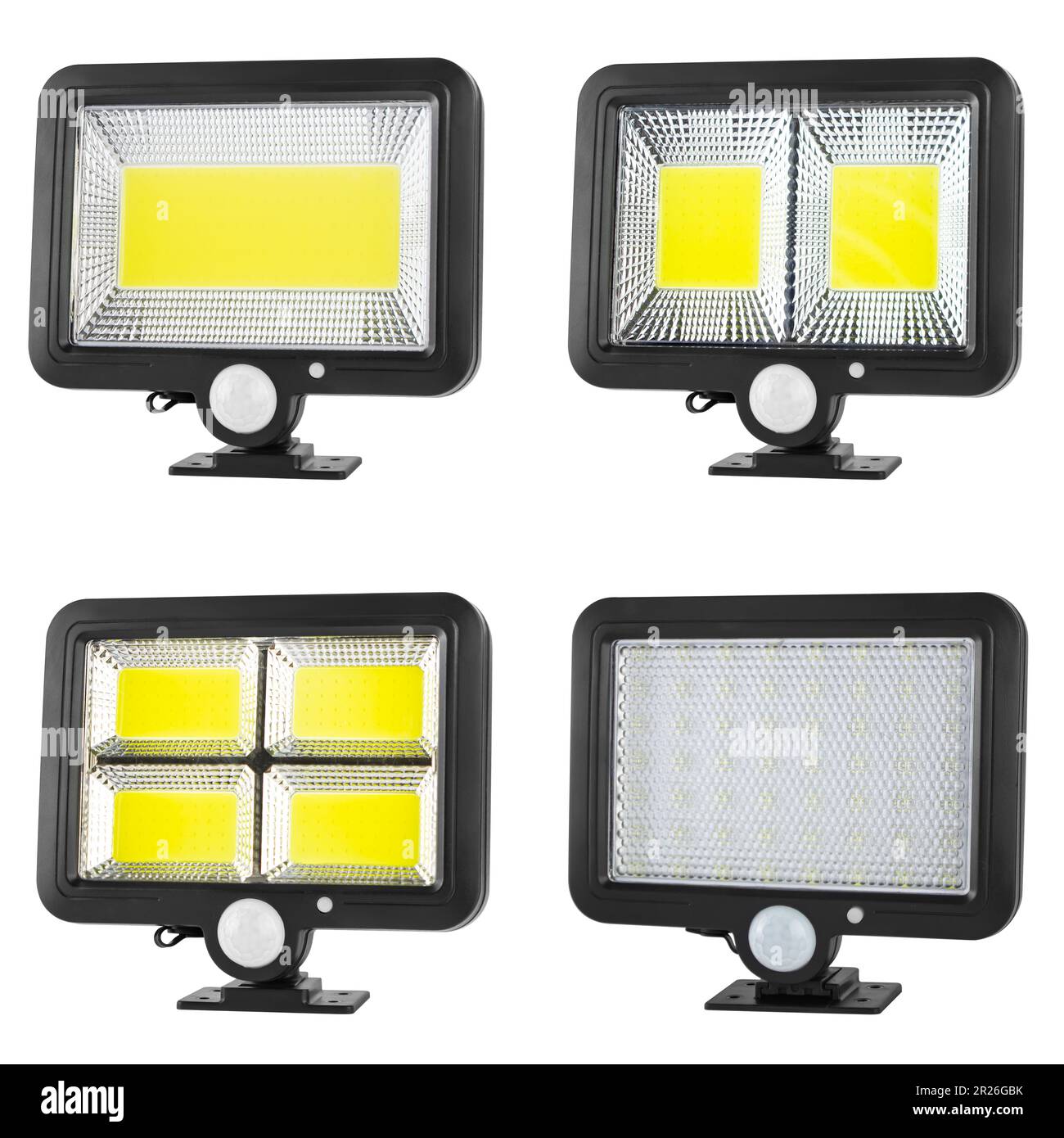 LED wall-mounted lantern, on white background Stock Photo