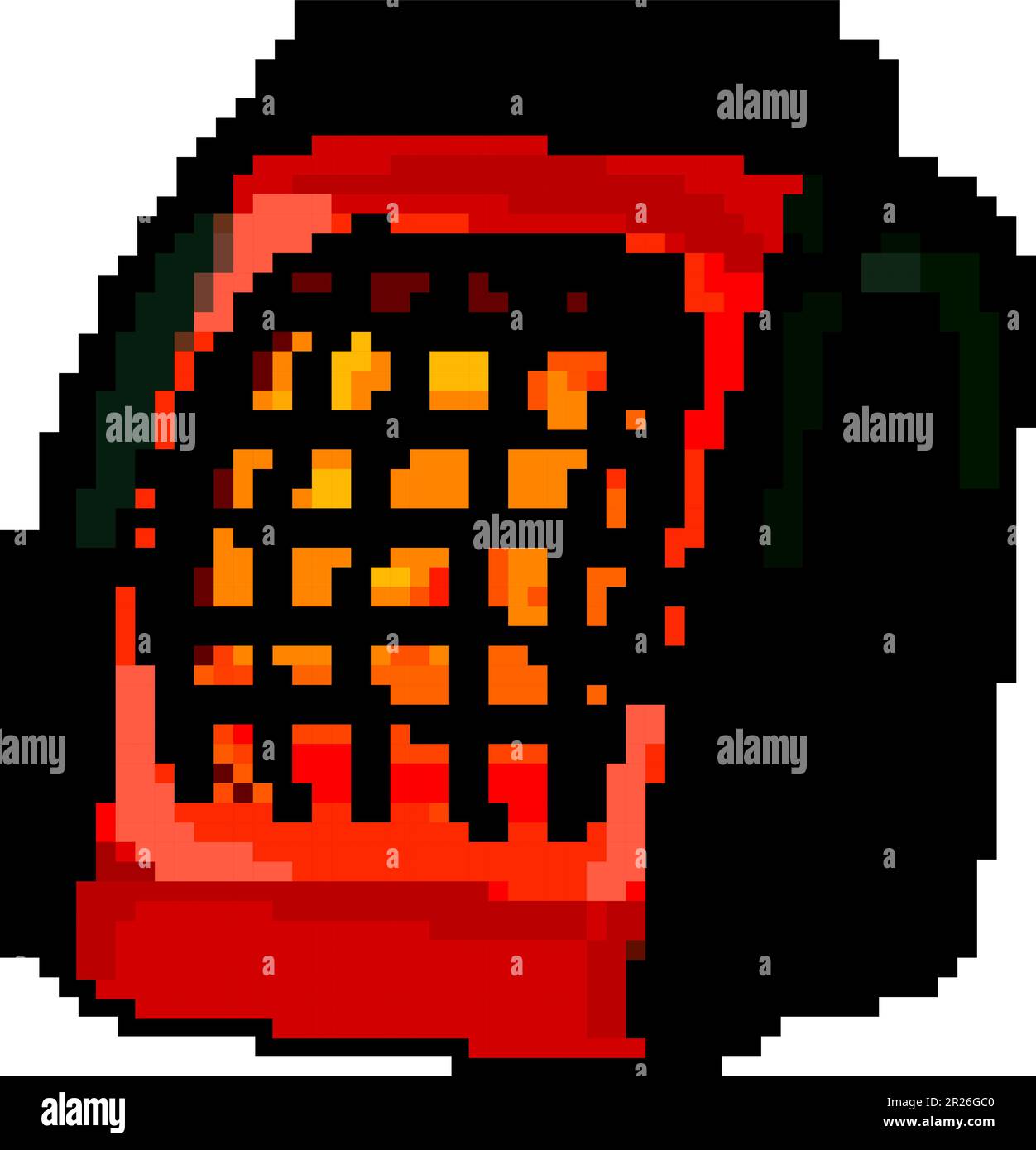 outdoor heater gas game pixel art vector illustration Stock Vector