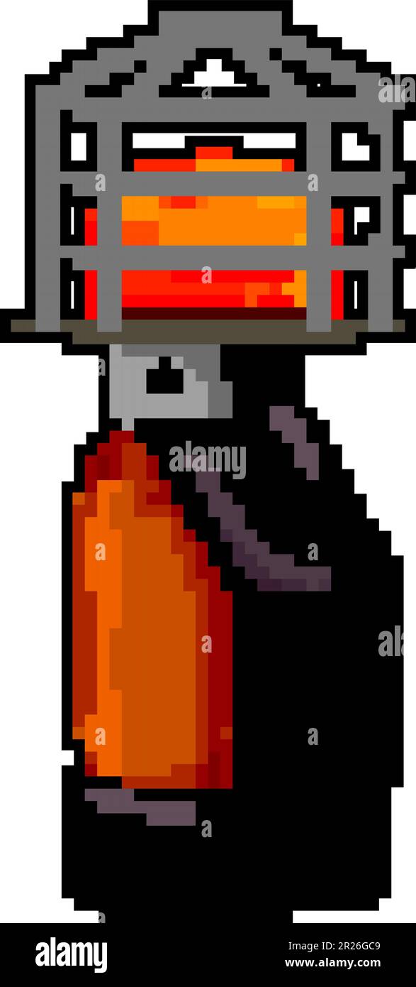 oil kerosene lamp game pixel art vector illustration Stock Vector Image &  Art - Alamy