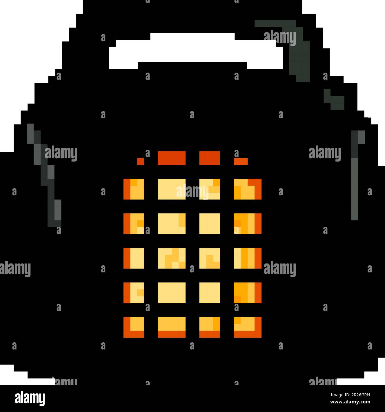 flame heater gas game pixel art vector illustration Stock Vector Image