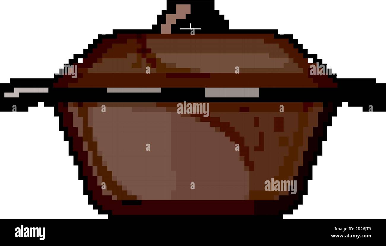 pan iron skillet game pixel art vector illustration Stock Vector Image & Art Alamy