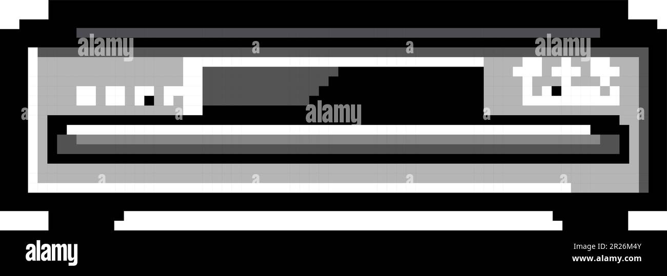 audio cd player game pixel art vector illustration Stock Vector Image