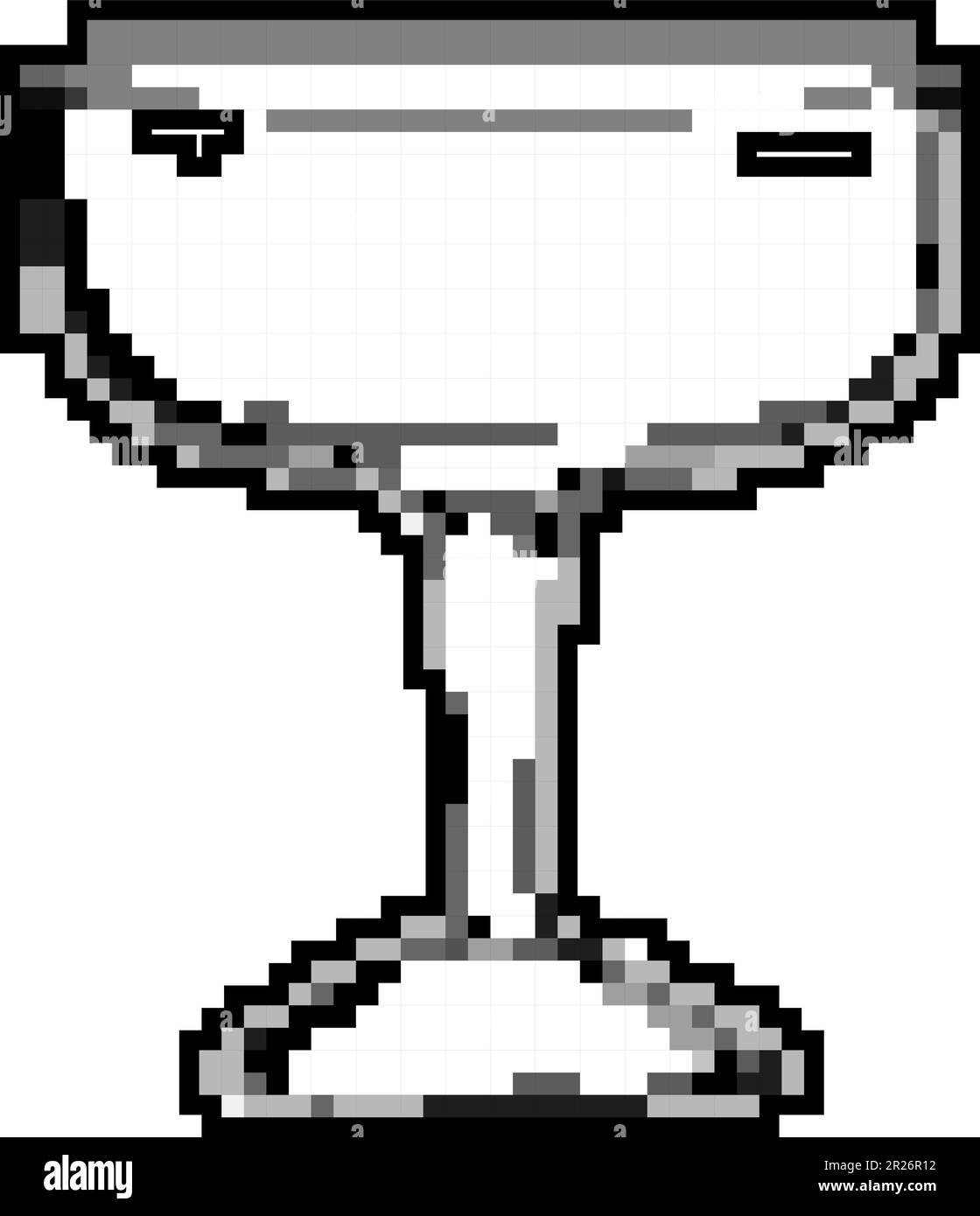beverage cocktail glasses game pixel art vector illustration Stock