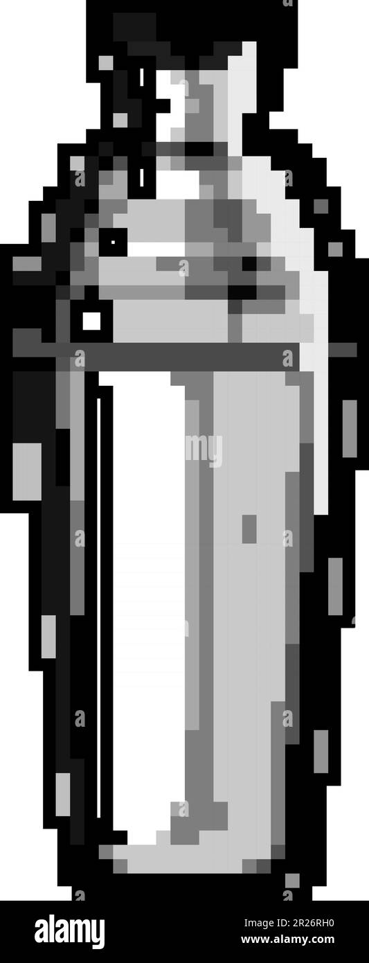 alcohol cocktail shaker game pixel art vector illustration Stock Vector