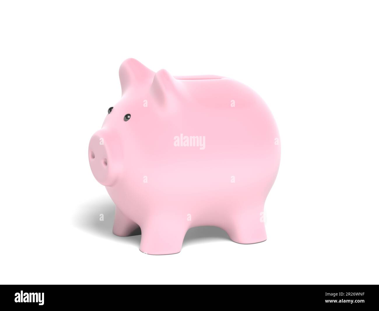 Piggy bank isolated on white background. 3d illustration Stock Photo ...