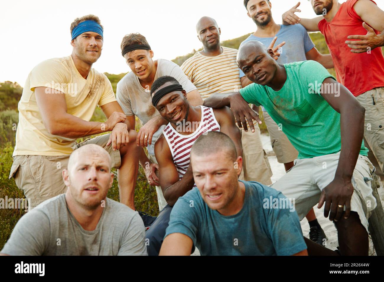 Portrait happy sporty men hi-res stock photography and images - Alamy