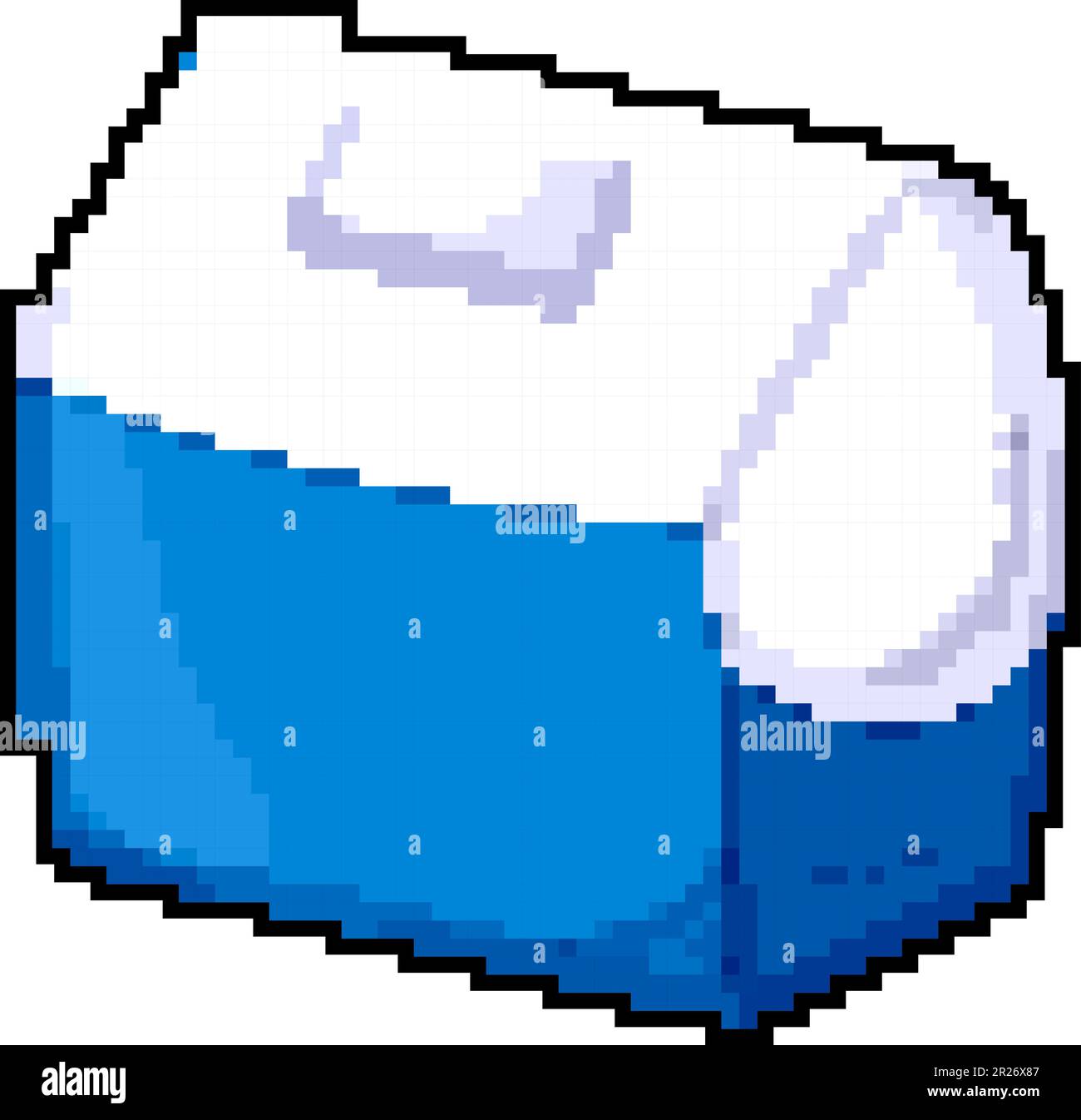 picnic cooler box game pixel art vector illustration Stock Vector Image