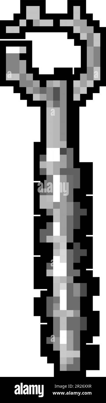 beverage corkscrew wine game pixel art vector illustration Stock Vector