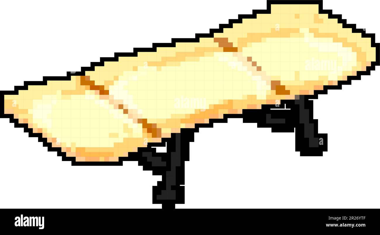 folding cot camp game pixel art vector illustration Stock Vector Image