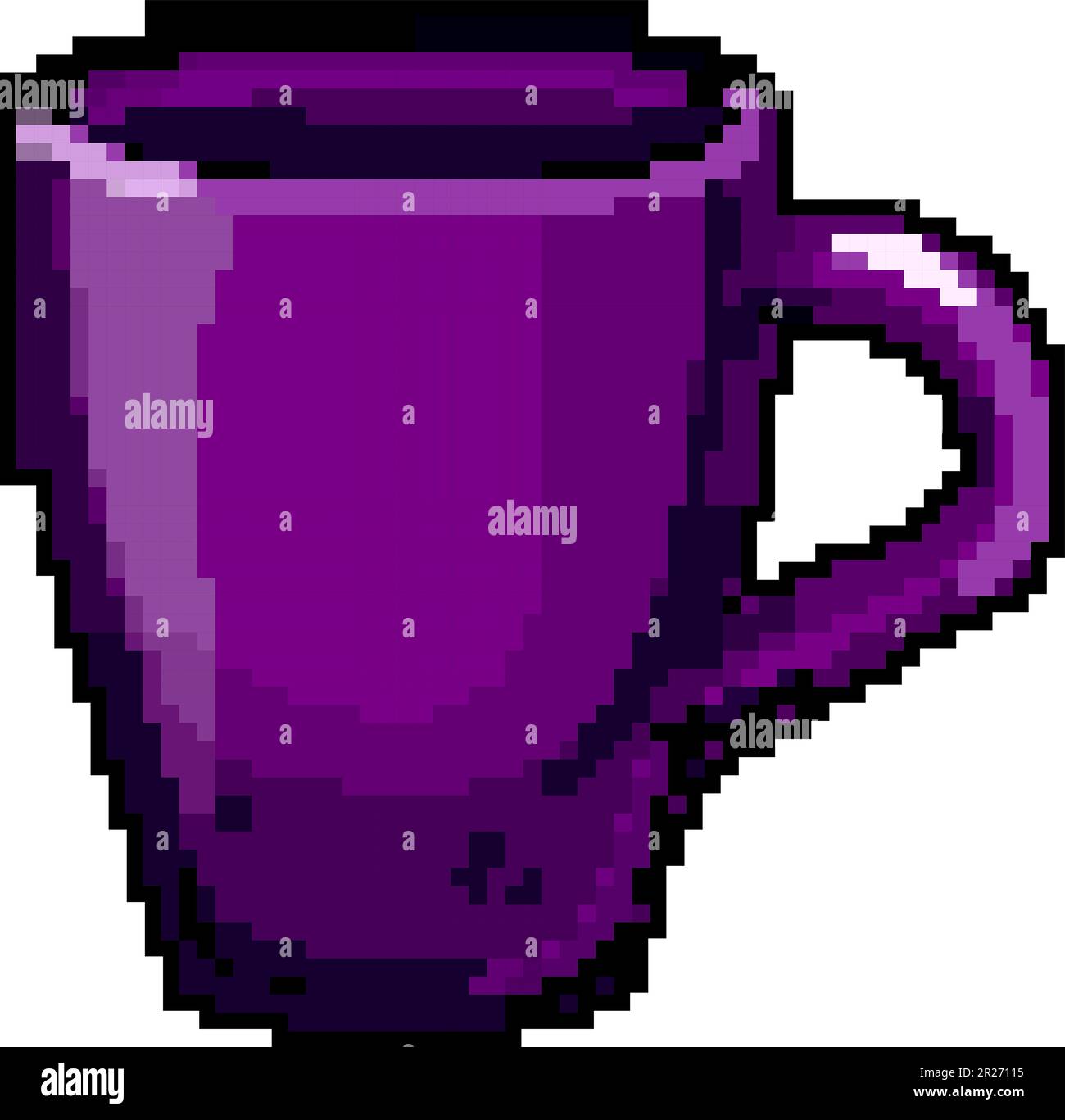 pottery cup ceramic game pixel art vector illustration Stock Vector ...