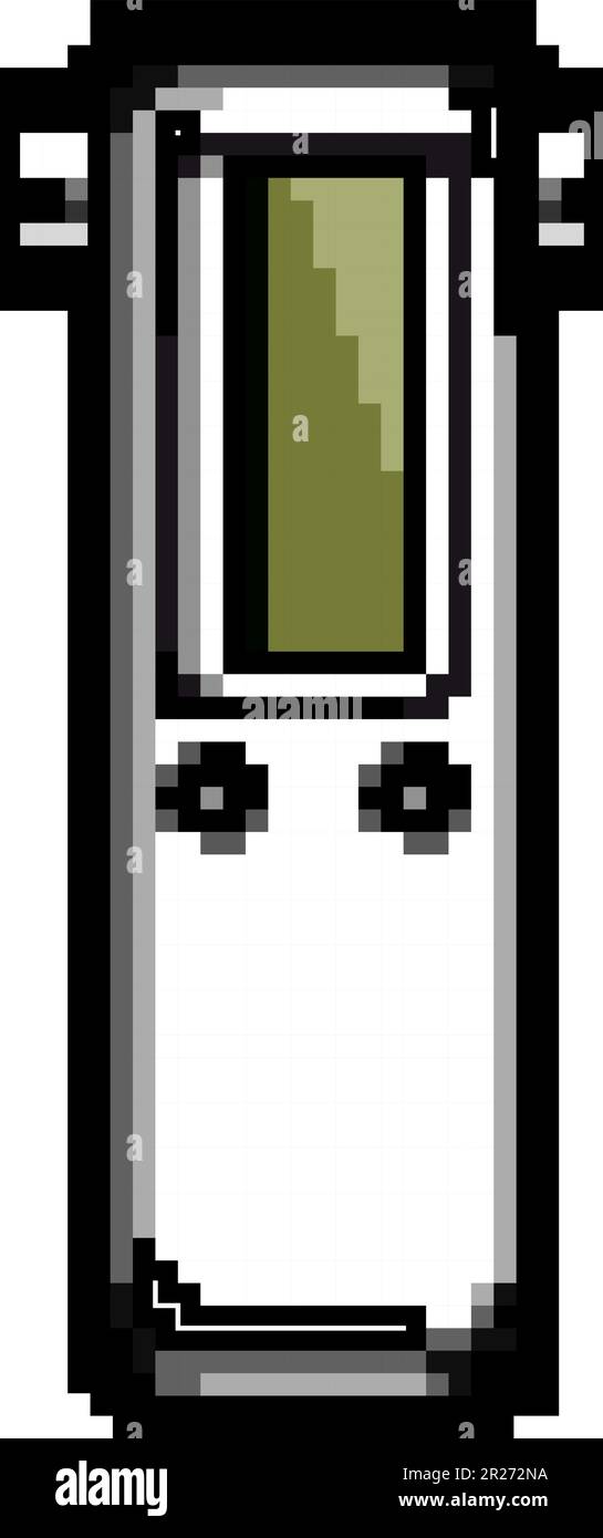 music dictaphone game pixel art vector illustration Stock Vector