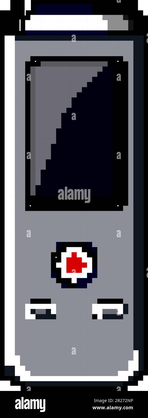 journalist dictaphone game pixel art vector illustration Stock Vector