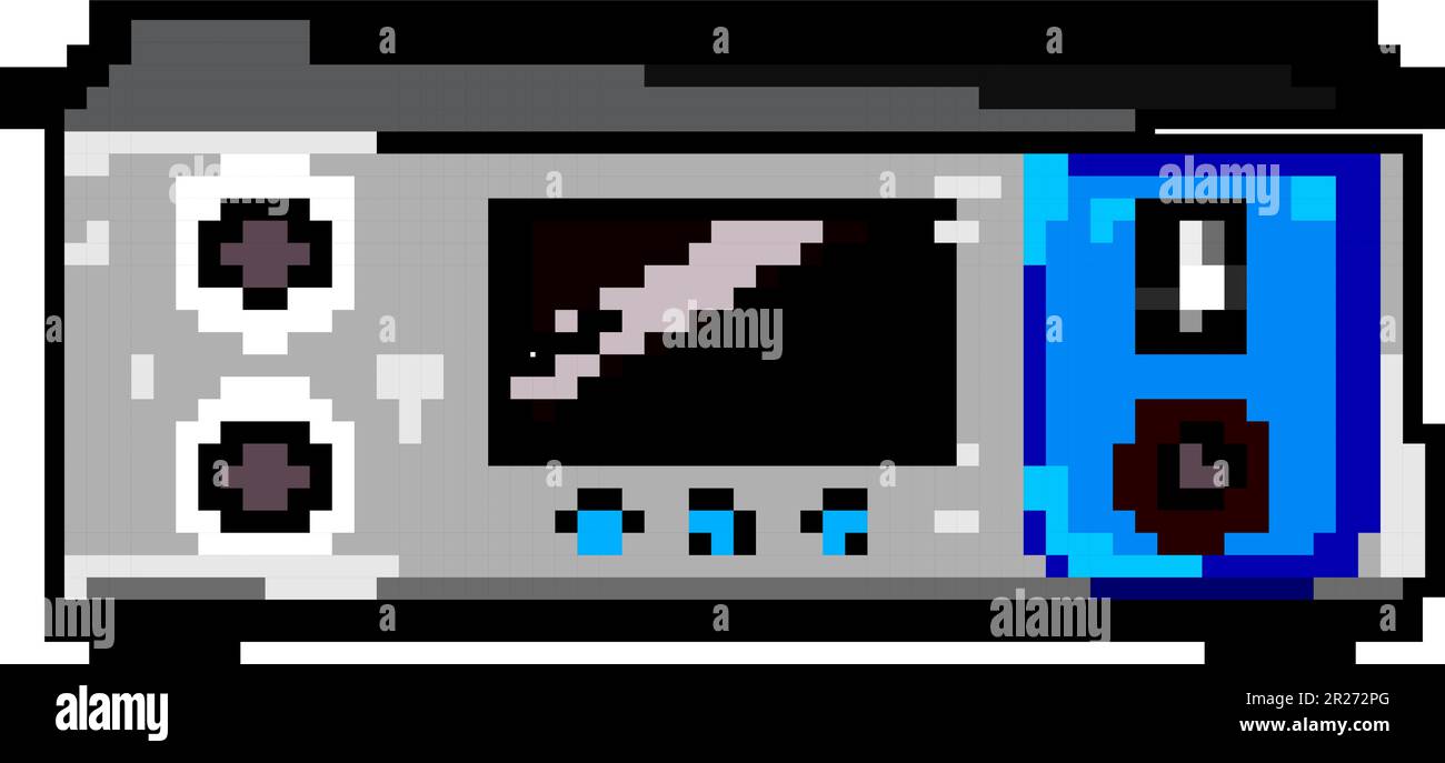 audio digital amplifier game pixel art vector illustration Stock Vector