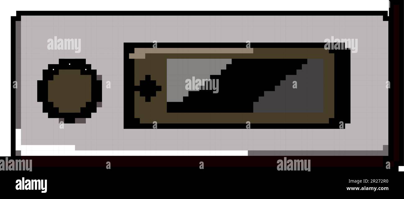 music digital amplifier game pixel art vector illustration Stock Vector
