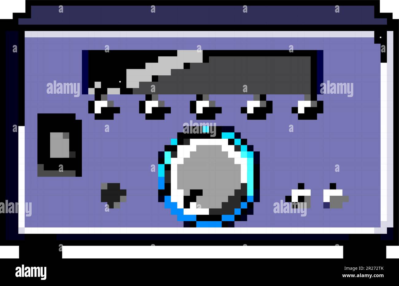 stereo digital amplifier game pixel art vector illustration Stock