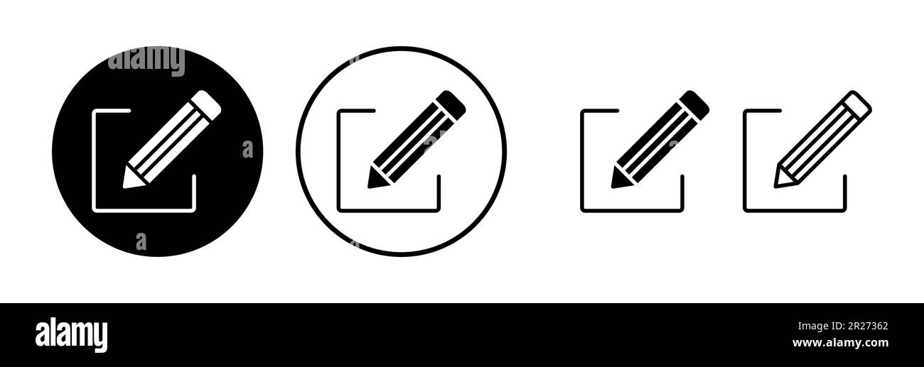 Edit icon vector. edit document sign and symbol. pencil Stock Vector ...