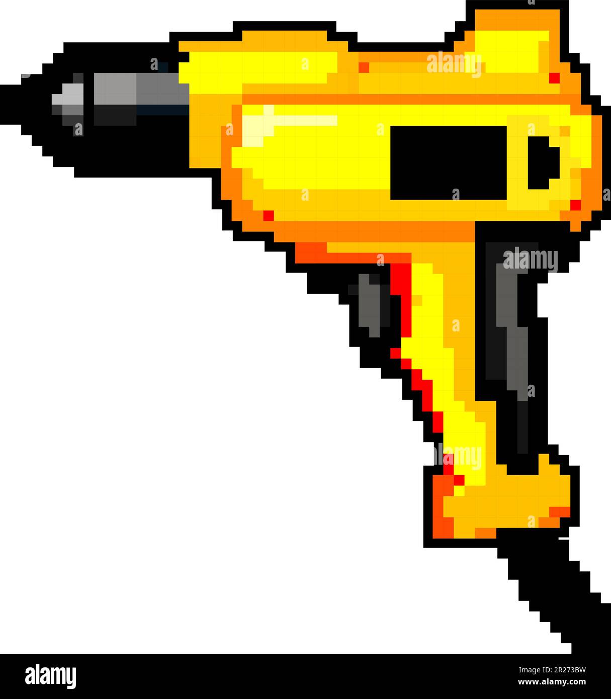 equipment drill game pixel art vector illustration Stock Vector Image