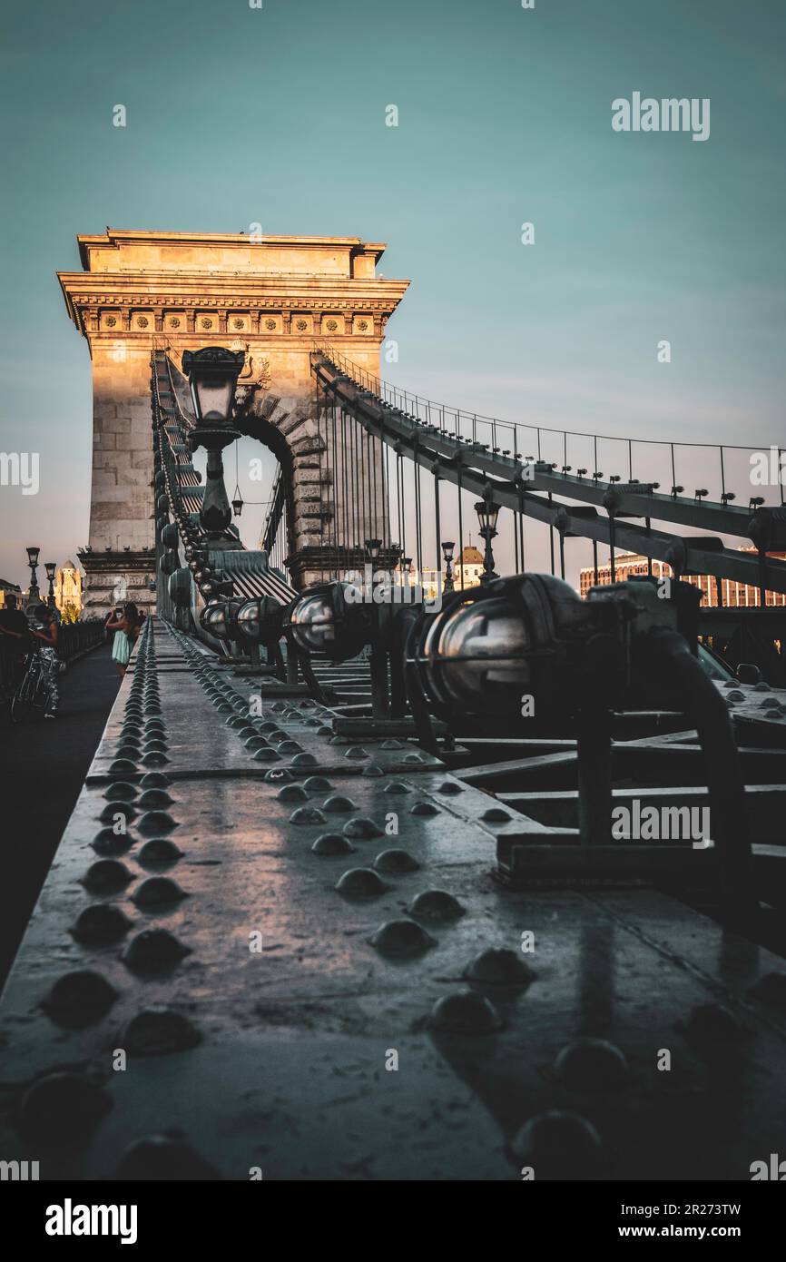 The Beautiful Chain Bridge - Budapest, Hungary Stock Photo