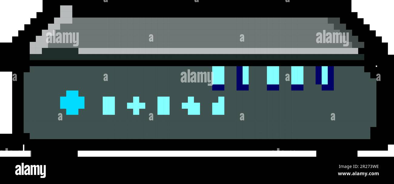 dsl modem game pixel art vector illustration Stock Vector