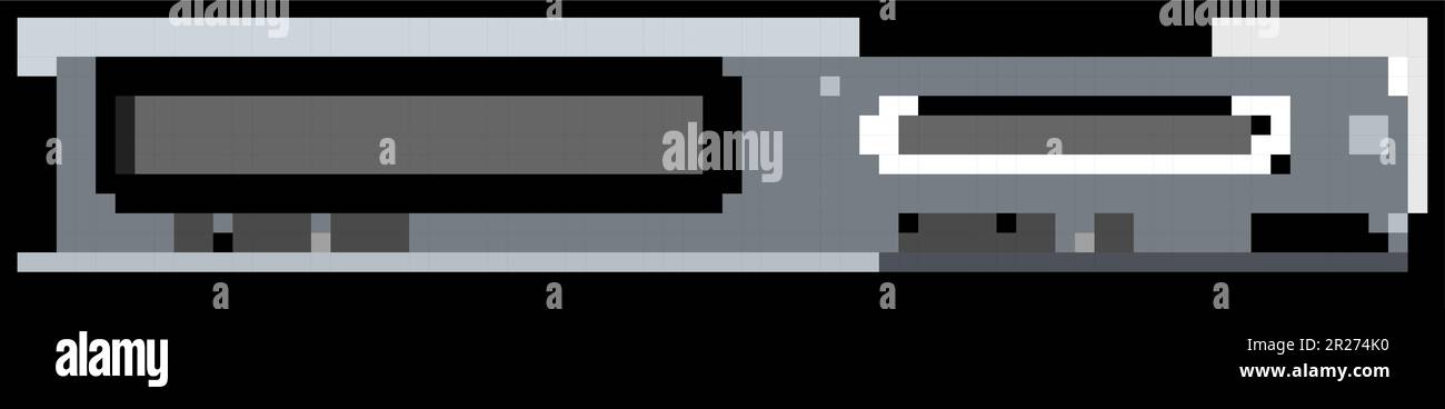 music dvd player game pixel art vector illustration Stock Vector Image ...