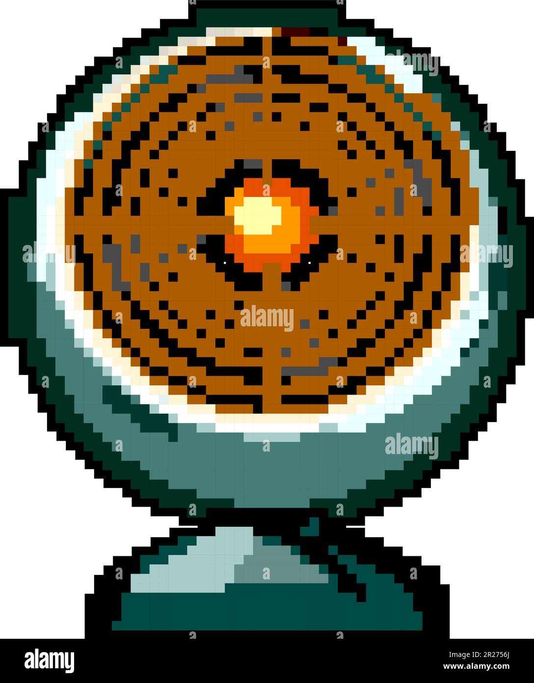 home electric fan game pixel art vector illustration Stock Vector Image