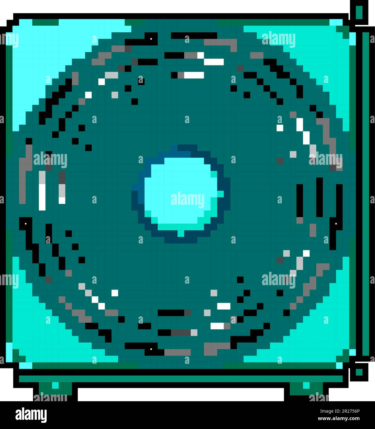 object electric fan game pixel art vector illustration Stock Vector