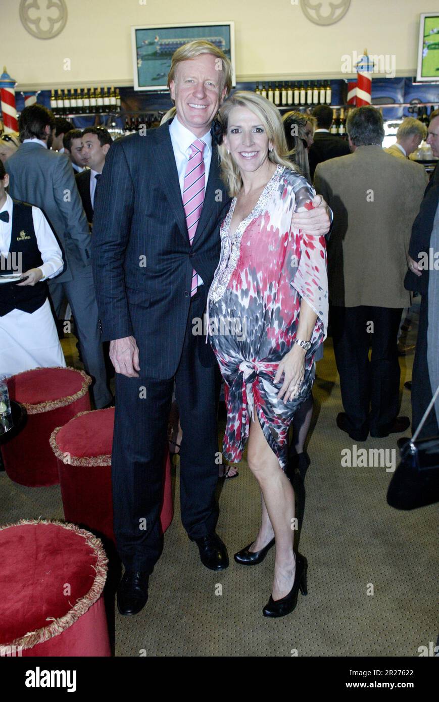 Jane Flemming and husband The Doncaster Day racing carnival at Royal