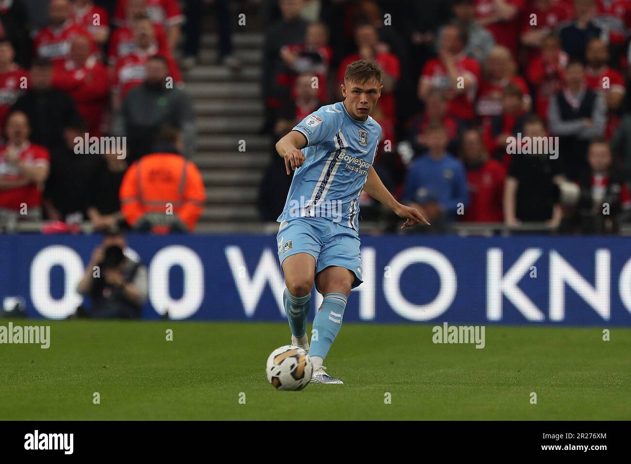 Callum Doyle of Coventry City during the Sky Bet Championship Play Off Semi Final 2nd Leg between Middlesbrough and Coventry City at the Riverside Stadium, Middlesbrough on Wednesday 17th May 2023. (Photo: Mark Fletcher | MI News) Credit: MI News & Sport /Alamy Live News Stock Photo