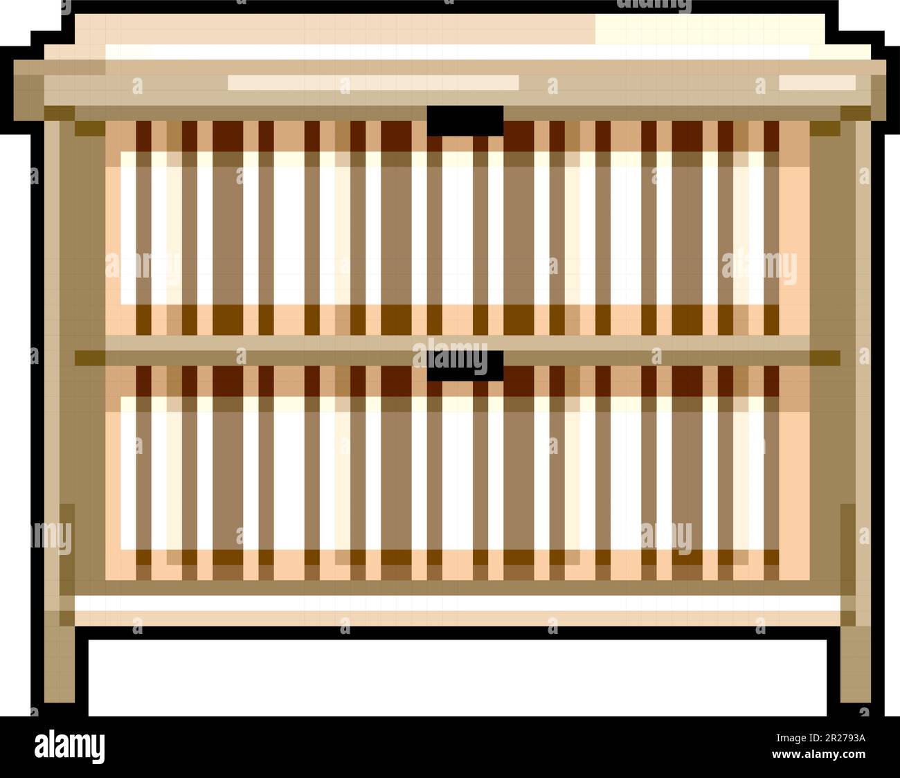 storage file cabinet game pixel art vector illustration Stock Vector ...