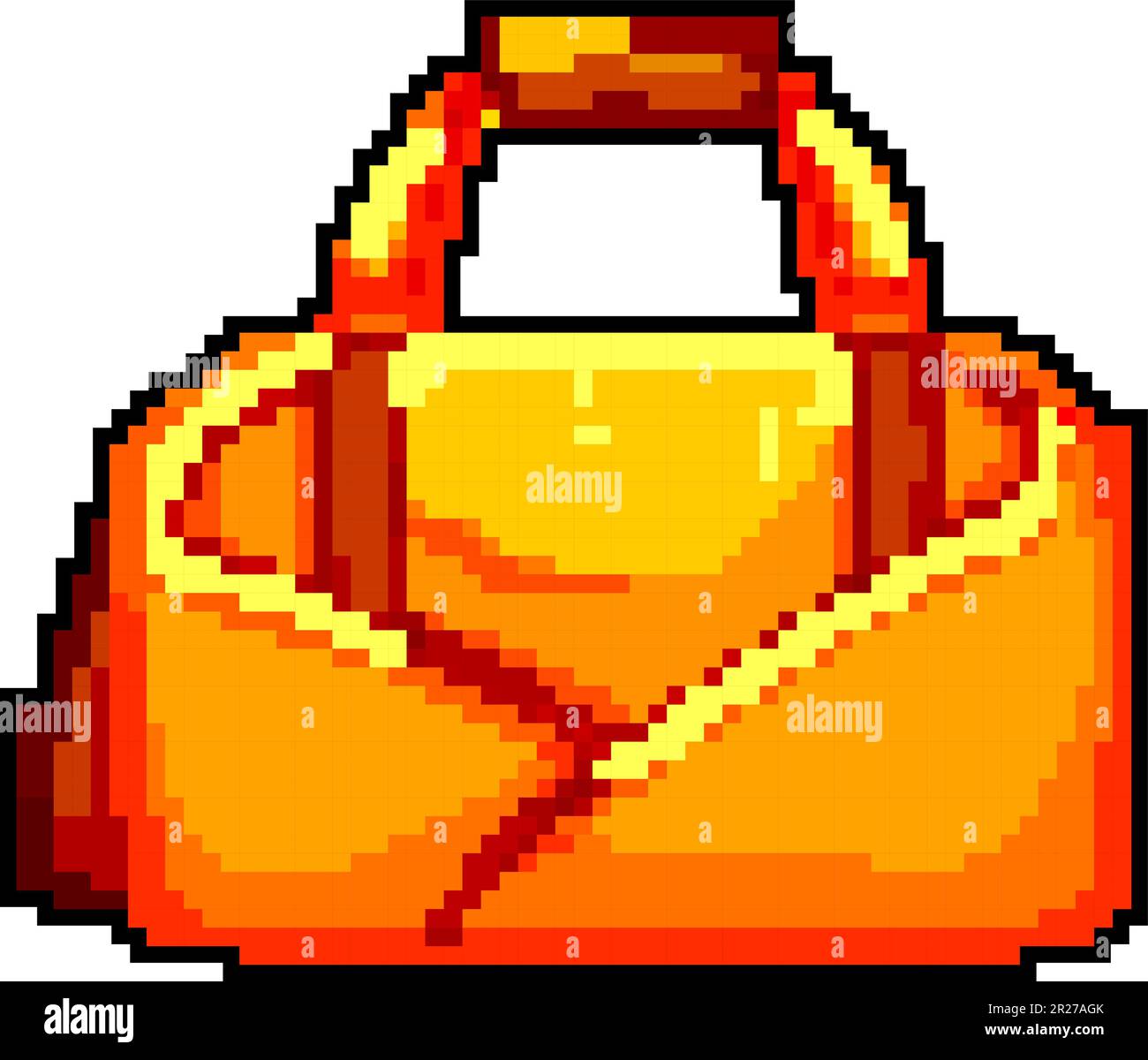 luggage fitness bag game pixel art vector illustration Stock Vector